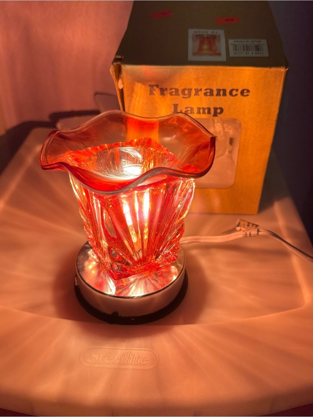 Coral Glass Fragrance Lamp